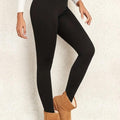 Hochdehnbare Leggings aus dickem Fleece 