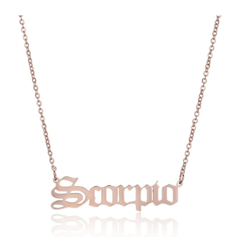 Zodiac Signs Necklace Alloy Electroplating Necklace Jewelry