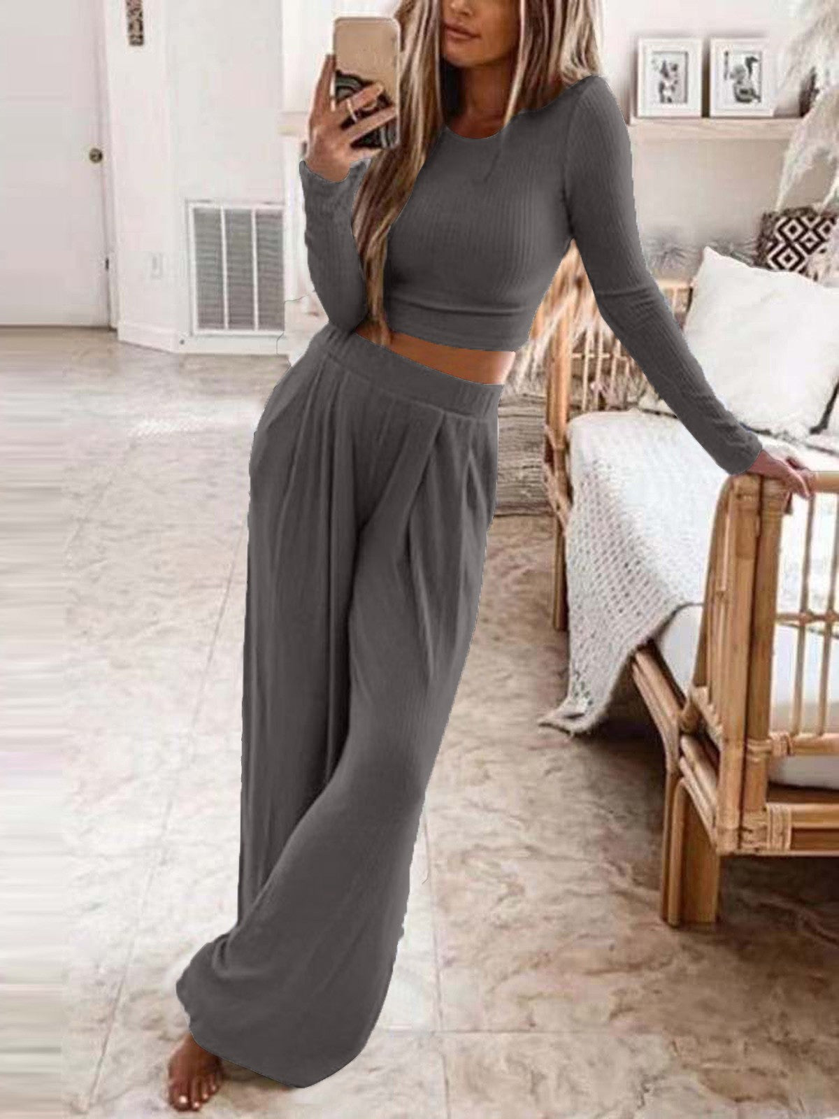 Mujeres 2 piezas Conjuntos Loungewear Trajes de Navidad